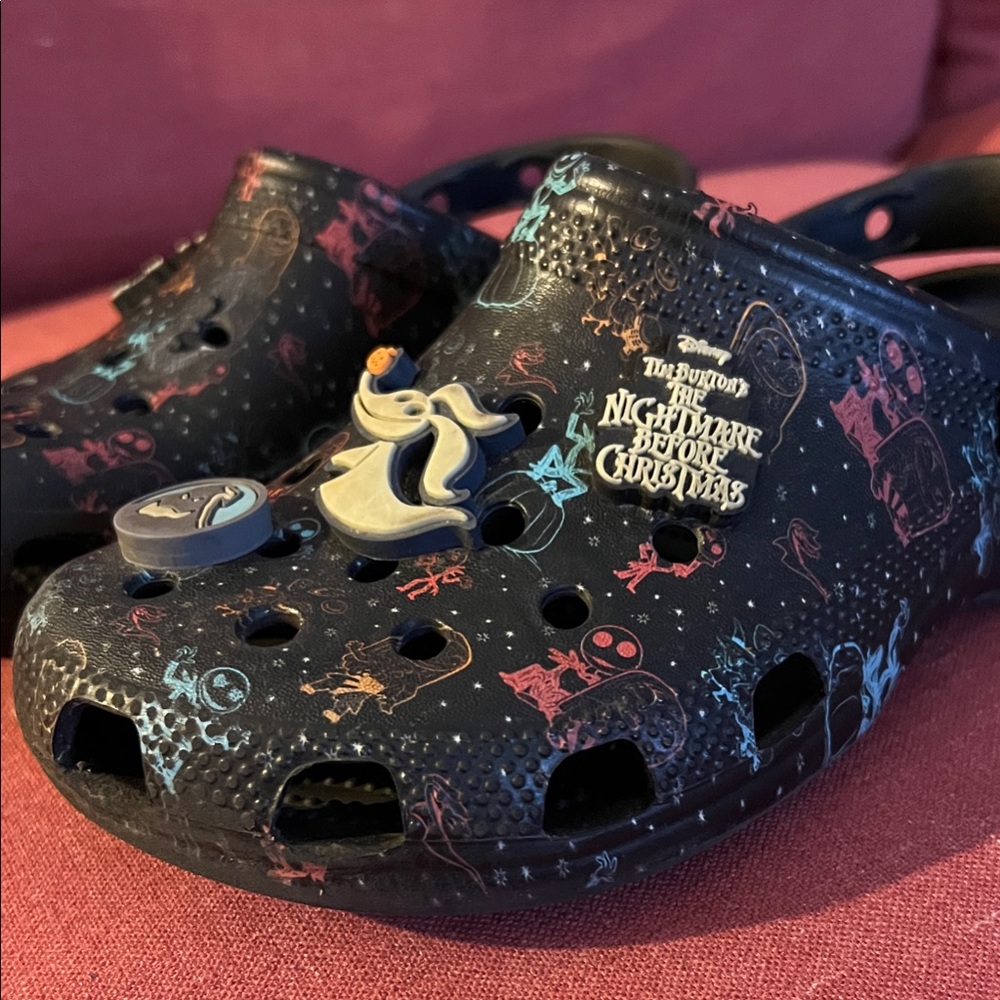 CROCS Kids Nightmare Before Christmas Slippers - Black and Multicolor